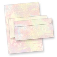 Tatmotive 25 X Briefpapier Set Malerei Pastell Din A4 Mit UmschläGe