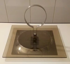 Vintage Remy Letang Glass Stainless Tray/Design 1960/1970 Monnet/Boyer/Feal