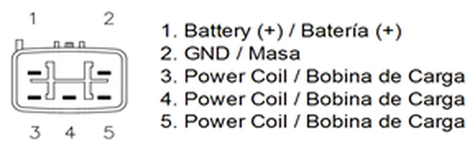 5-pin Regulator for Honda 31600-Hm8-003/013/B00 TRX EX/TE/TM 250, TRX400 2009-14 - Image 2 of 4