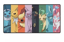 Eeveelution line up Desk Mats Gaming Mouse Pad Play Mat of TCG
