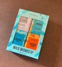 Sephora Wild Wishes 4-pc Soap Set: Cotton Flower, Lagoon, Monoi, Mango