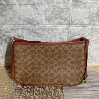 COACH Kelly Crossbody Signature Canvas CC438 Tan Last Outlet
