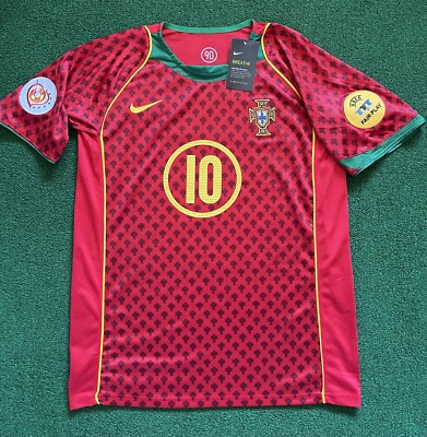 NWT Portugal 2004 Euro T90 “Rui Costa 10” Jersey with Euro Patches