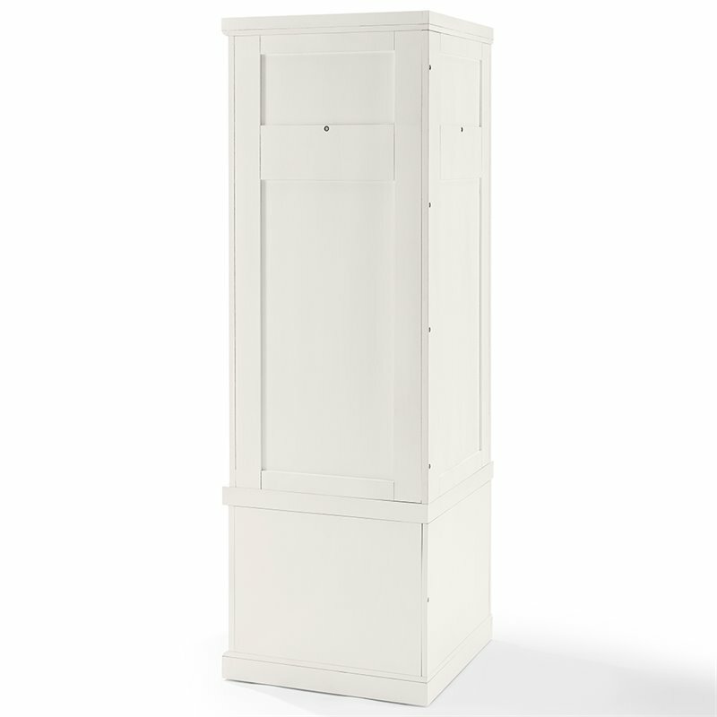 Crosley Seaside 4 Hook Corner Hall Tree in Distressed White eBay