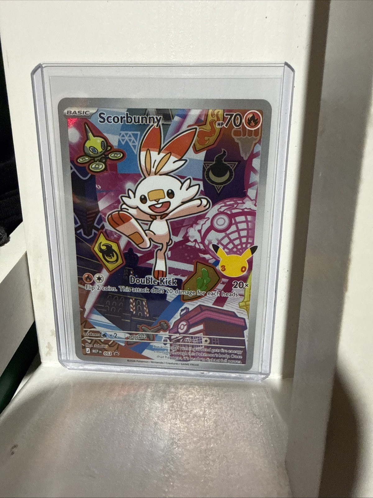 Pokemon Scorbunny 053 Promo Full Art Holo Card English Mega Evolution Promo 2026