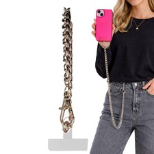Anti-Theft Phone Lanyard Tether Pants Chain Heavy-Duty Phone Strap With Metal