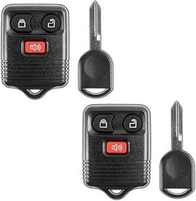Keyless Entry Remote Control Fob Uncut Blank Car Ignition Key (Pa Size: 2-Pack