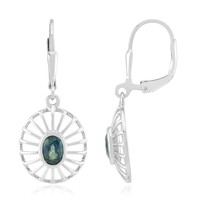 Cavill Ohrringe Damen Saphir 1,16Ct Silber Platin Ovalschliff Schmuck