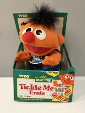 Tyco Tickle Me Ernie Plush Doll Vintage 1996 Laugh Shake Sesame Street Works New