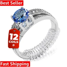 Adjustable Ring Sizer - 12 Clear Guards for Loose Rings, Reduces Size by 0.5-1.5