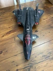 Vintage 1986 GI Joe COBRA NIGHT RAVEN Black JET PLANE - Incomplete Missing Parts