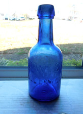 STUNNING BLUE,J WISE, ALLENTOWN, PA. Rear, THIS BOTTLE BELONGS TO JAMES WISE