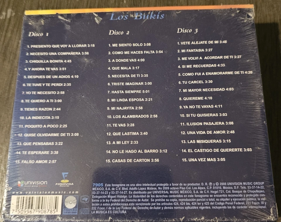 LOS BUKIS 3 CDs Pack Versiones Originales 45 Exitos - Image 2 of 3