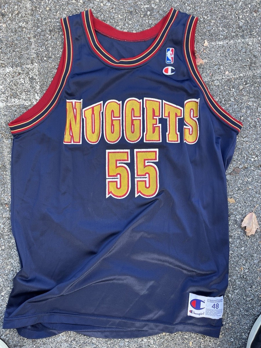 Vintage Champion Jersey #55 Rare Dikembe Mutombo Denver Nuggets