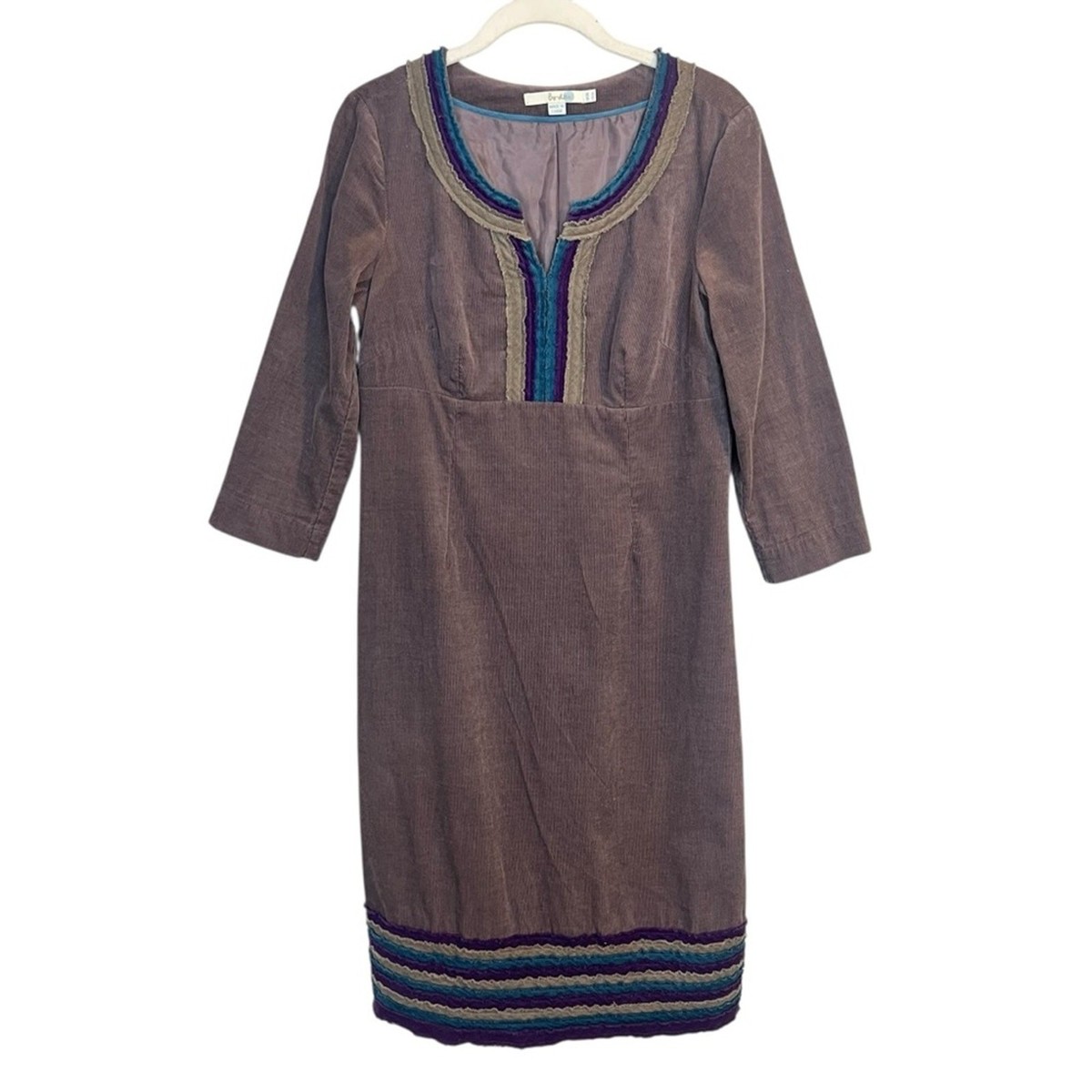 blue dress for baby girl Yoke Panel Maxi Dress-Brown Spot