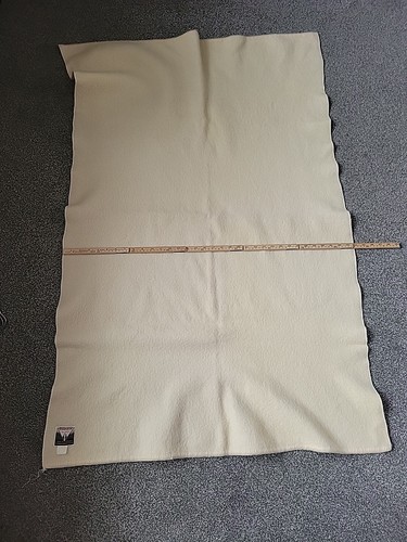 Rare Vintage Moderna Thomas Ratcliffe Yorkshire All Wool Cream Blanket Cot Blank - Picture 2 of 10