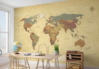 "Consalnet Brown Weltkarten Foto Tapete Wandbild 144X100\" Vlies Vlies"