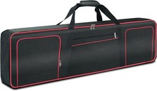 88 Key Keyboard Gig Bag Case for Electric Piano with 10MM Cotton Padded, Red