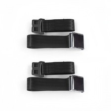 C Truck 1954-1960 Airplane 2pt Black Lap Bucket Seat Belt Kit - 2 Belts C Truck 1954-1960 Airplane 2pt Black Lap Bucket Seat Belt Kit - 2 Belts