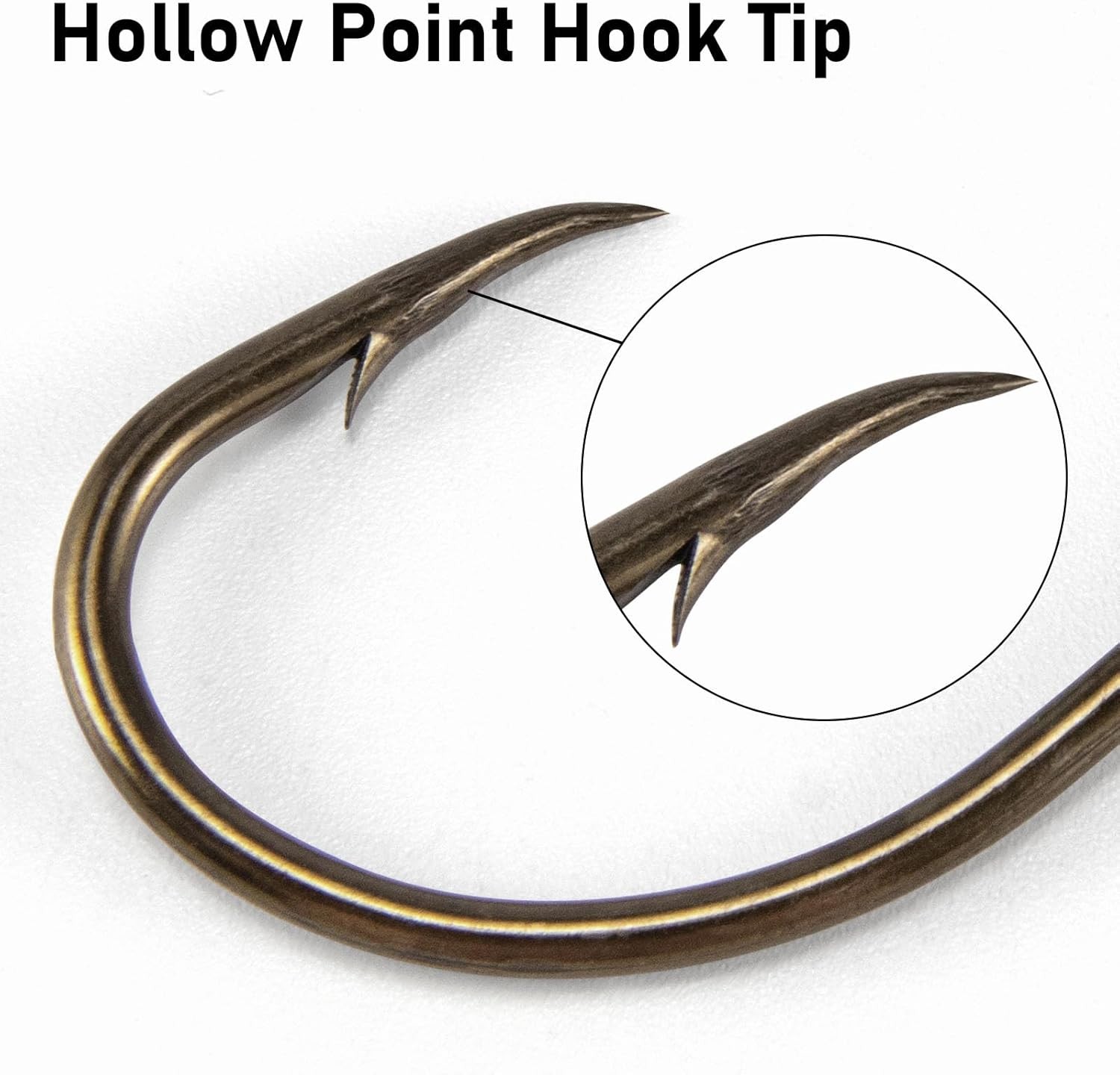 Dr.Fish 100 Pack Beak Hook, Bronze, Reversed Hollow #1/0-100 Pack, Bronze 