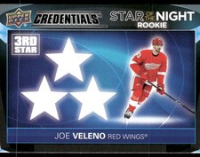 2021-22 UD Credentials #3SR-5 Joe Veleno Star of the Night: 3rd Star Rookies