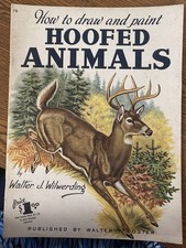 How to Draw and Paint Hoofed Animals Book 78 Walter J Wilwerding Paperback VTG