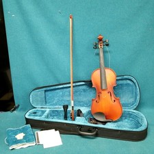 Mendini by Cecilio Full Size 4/4 Wood Violin Kit (Uncompleted) W/Hard Shell Case