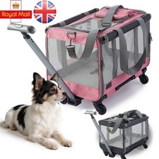 Airline Approved Pet Carrier with Detachable Wheels Pet Bag for Cats and Dogs