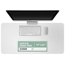 Office Desk Mat Clear Textured - 47 x 23 Inch Plastic Computer Pad for Desk
