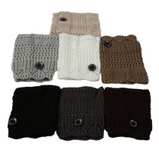 Women  s Winter Knit Leg Warmers White  Soft Warm Boot Cuffs  Dance Yoga Cold  W