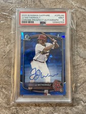 JJ Wetherholt 2025 Bowman Sapphire 1st Chrome Auto /199 PSA 9