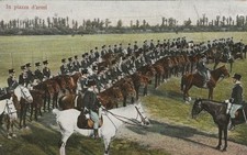 regio esercito cavalleria in piazza d'armi inizio 900