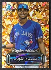 2024 Bowman Chrome Sapphire Arjun Nimmala Selections Gold Refractor /50