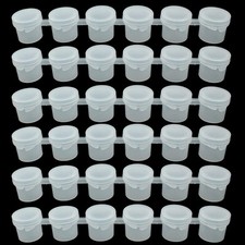 36 Pcs Clear Empty Paint Pots with Lids 5ml Small Paint Containers with Lids ...