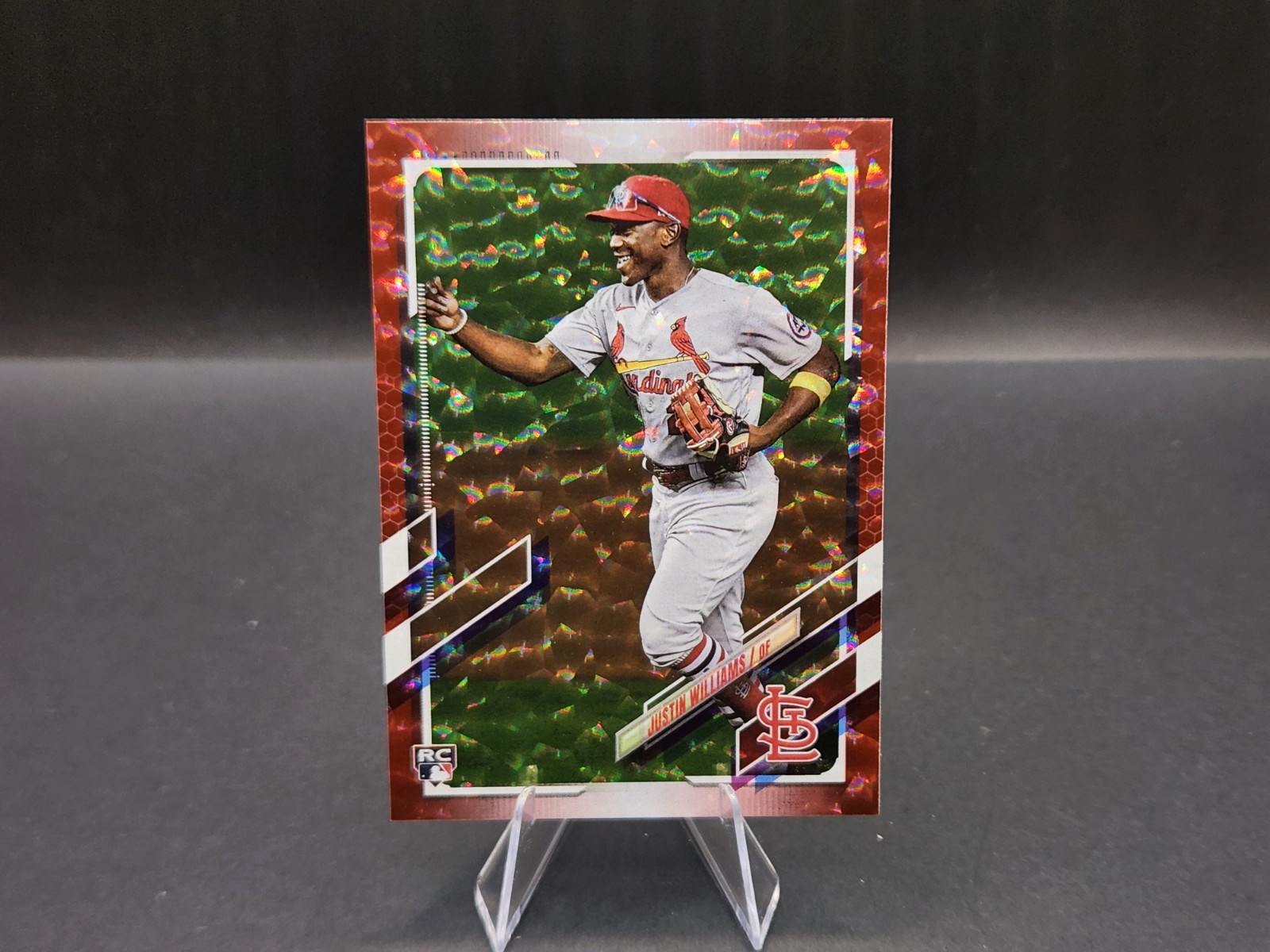 2021 Topps Update Red Foil 059/199 Justin Williams #US68 Rookie RC Cardinals
