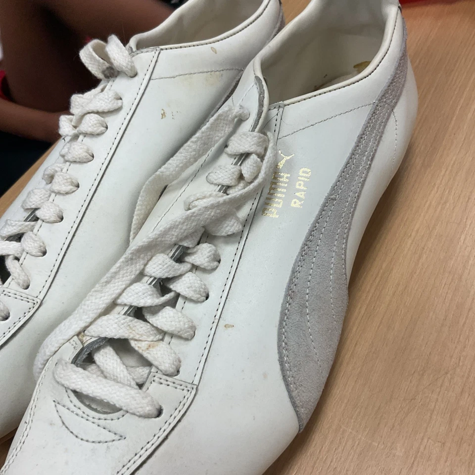 RARE Vintage PUMA RAPID FIFA Made in Yugoslavia Cleats Puma Cat Eye 12Men's - Image 2 of 4