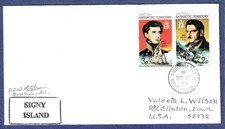 1973 British Antarctic Territory cover Signy Island signed by Base Commander