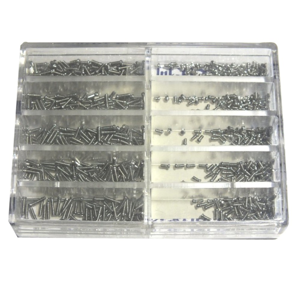 670 Pcs Professional Stainless Steel Watch Clock Screws Repair Set 10 Sizes