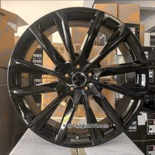 22 Inch Gloss Black Replica 5 Lug Escalde 5x114.3 40 Wheels Rims 20