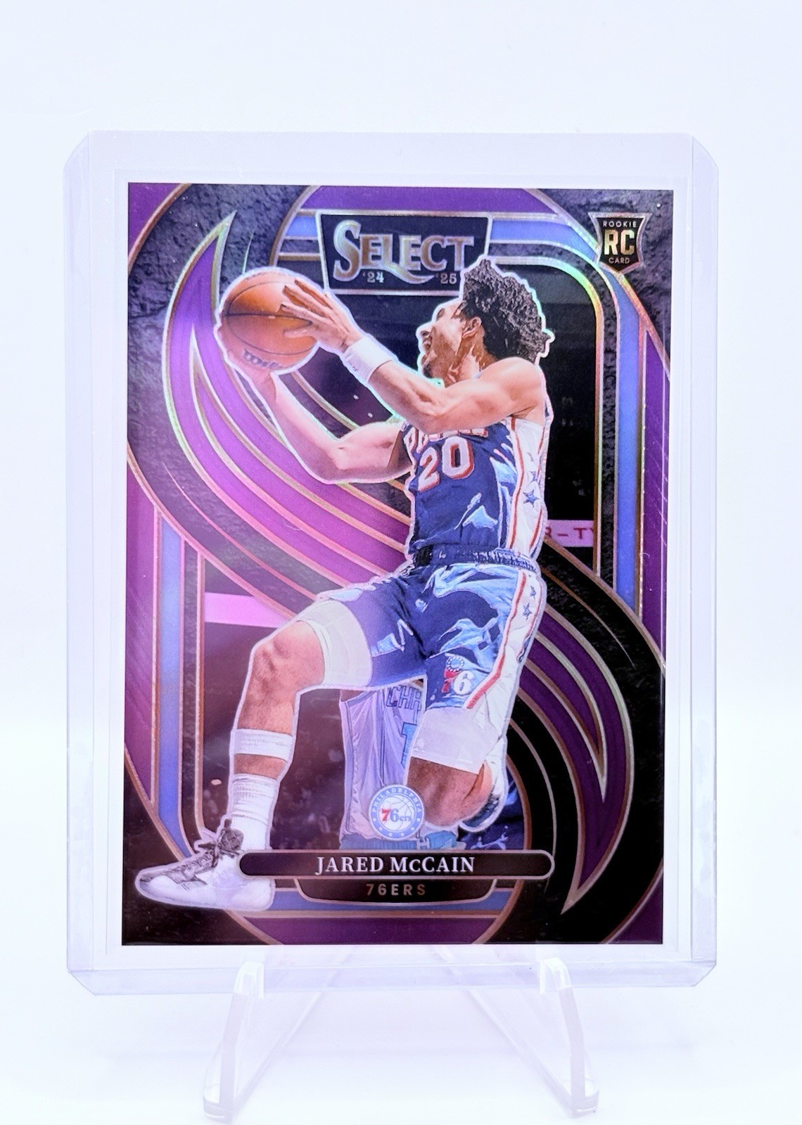 2024-25 Panini Select Jared McCain Purple /99 Premiere Level Rookie #184