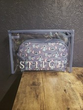 Disney Lilo Stitch Set of 2 Makeup Toiletry Bags 11 x8 Primark NEW