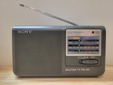 Sony ICF-36 Radio   4-Band AM/FM/TV/Weather   AC/DC Power