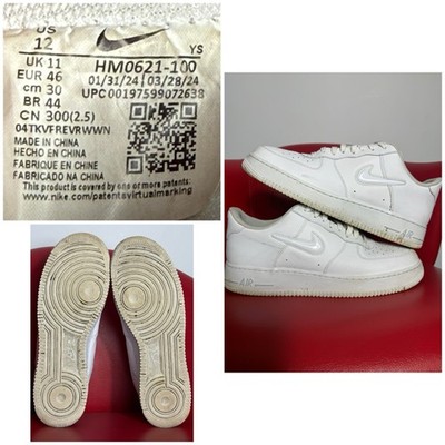 Nike Air Force 1 Jewel White HM0621-100 Size 12 MAKE OFFER OBO READY TO SHIP