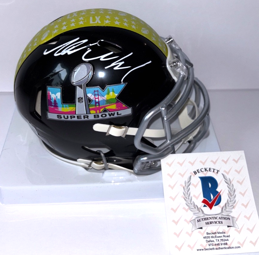 COACH MIKE MACDONALD SIGNED SEATTLE SEAHAWKS MINI HELMET SUPER