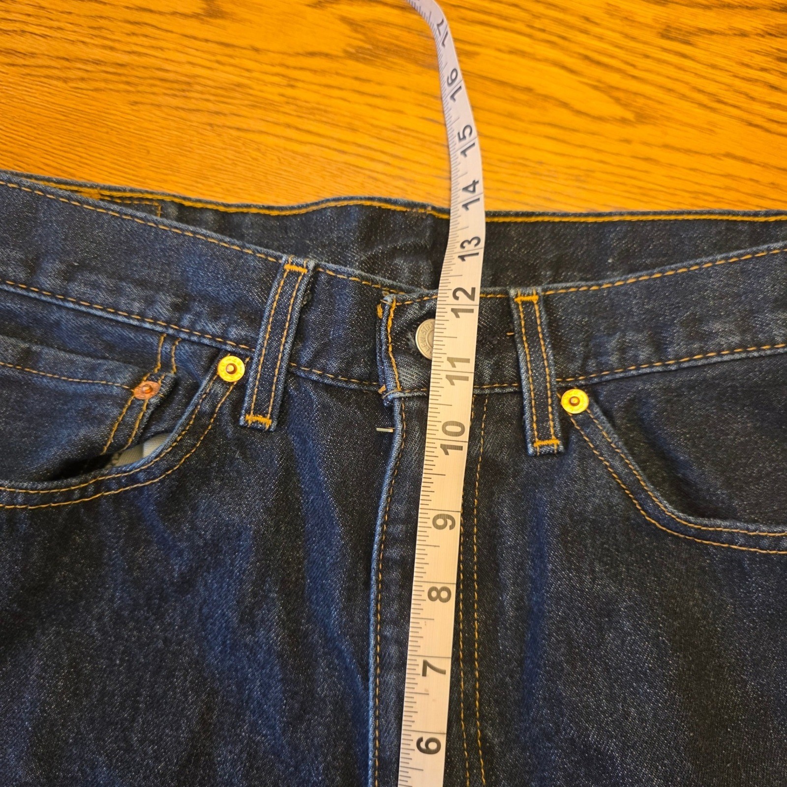 Levi Strauss Co 505 W34 L32 Mens Jeans Dark Wash Straight Leg thumbnail 4