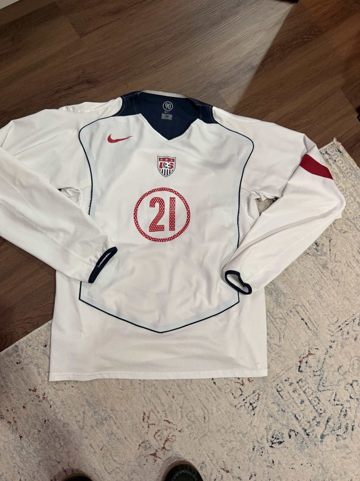 2004 USMNT Nike Home Jersey Long Sleeve Donovan #21 Size XL