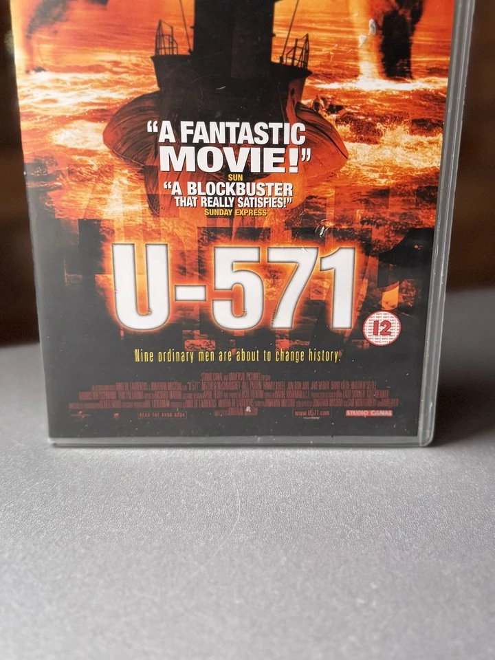 U-571 VHS Tape Movie Studio Canal Film Rated 12 Box Office Smash Untested - Image 2 of 4