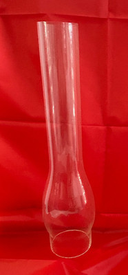 Vintage Glass Oil Lamp Hurricane Chimney - 14'' Tall - 2-7/8'' Fitter