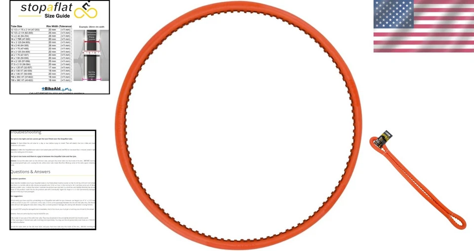 Economical Orange Puncture Proof Bicycle Tube with Schrader Valve - 700 x 38c - Image 2 of 4