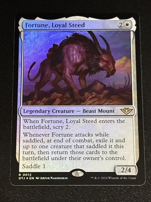 MTG Outlaws of Thunder Junction Fortune, Loyal Steed Foil 0012 Rare